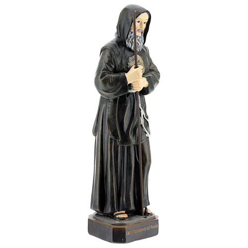 Saint Francis of Paola painted resin statue 20 cm 3