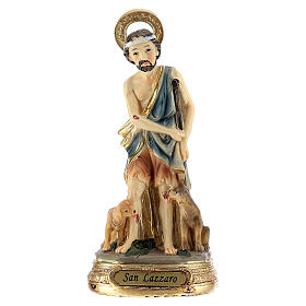 St. Lazarus 12 cm statue in painted resin
