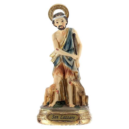 San Lazzaro 12 cm statua in resina dipinta 1