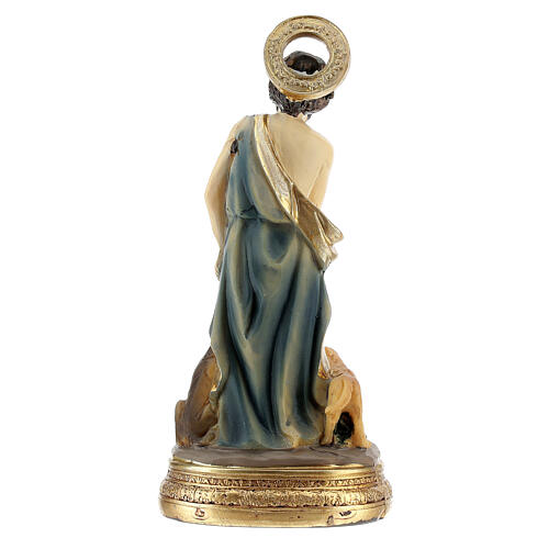St Lazarus statue 12 cm in painted resin 4