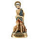 St Lazarus statue 12 cm in painted resin s1
