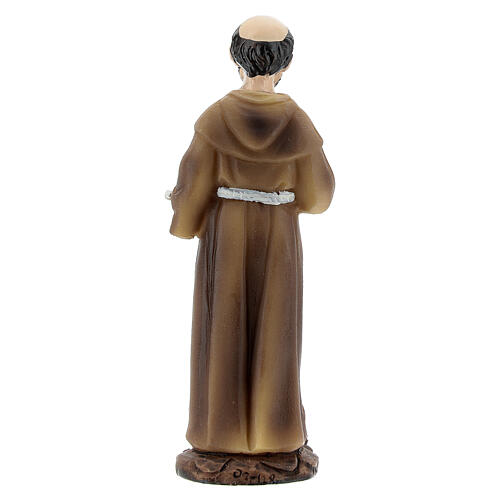 Saint Francis with birds 9 cm painted resin statue 4