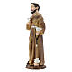 Saint Francis with birds 9 cm painted resin statue s2