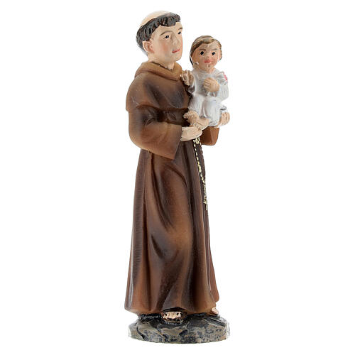 Saint Anthony with Child statue 9 cm painted resin 3
