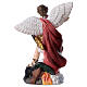 Saint Michael the Archangel against demon painted resin statue 9 cm s4