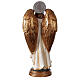 Archangel Gabriel statue with golden details and circular base 30 cm s4