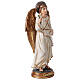 Statue Archangel Gabriel detailed gold painted on round base 30 cm s3