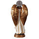 Statue Archangel Gabriel detailed gold painted on round base 30 cm s4