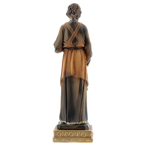 Statua San Giuseppe falegname resina dipinta 15 cm 4
