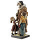 Jesus with children and lamb painted resin statue 20 cm s2