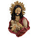 Busto Jesus cordeiro auréola com raios 20x11 cm resina pintada s1