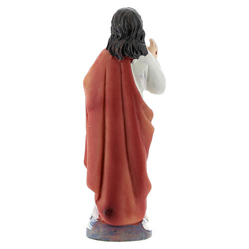 Sacred Heart of Jesus painted resin statue 9 cm 4