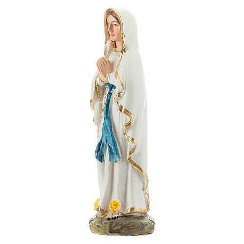 Our Lady of Lourdes painted resin statue 9 cm 2