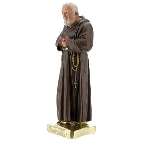 São Padre Pio de Pietrelcina imagem em gesso pintada à mão Arte Barsanti 30 cm 2