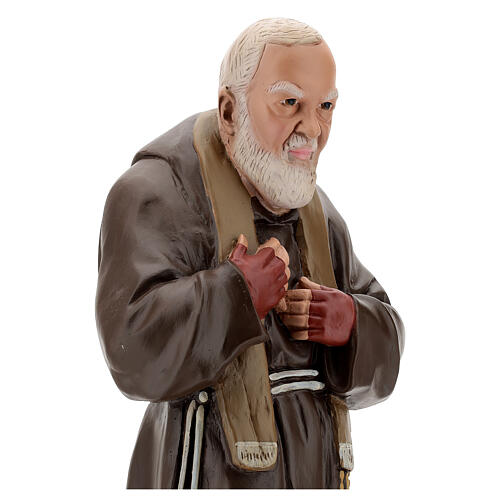Imagem Padre Pio 60 cm gesso pintado à mão Barsanti 4