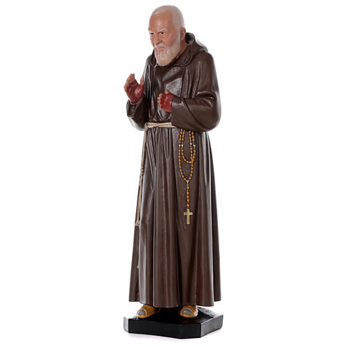 Imagem São Padre Pio de Pietrelcina 80 cm resina pintada à mão Arte Barsanti 3