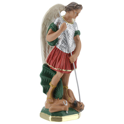 Statuette aus Gips Erzengel Michael handbemalt, 20 cm 4