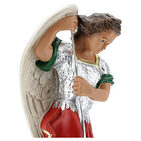 St. Michael statue, 30 cm in hand painted plaster Barsanti