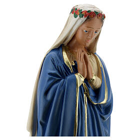 Nossa Senhora da Imaculada Conceição mãos juntas imagem de gesso pintada à mão Arte Barsanti 30 cm