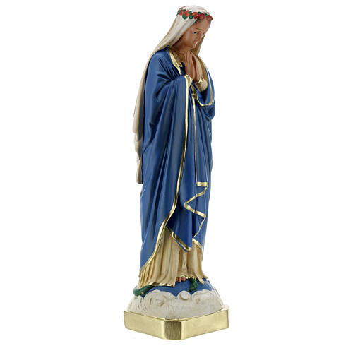 Nossa Senhora da Imaculada Conceição mãos juntas imagem de gesso pintada à mão Arte Barsanti 30 cm 5