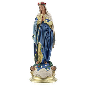 Statue of the Immaculate Virgin Mary, hands joined 40 cm plaster Arte Barsanti 