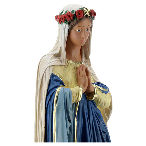 Statue of the Immaculate Virgin Mary, hands joined 40 cm plaster Arte Barsanti  2
