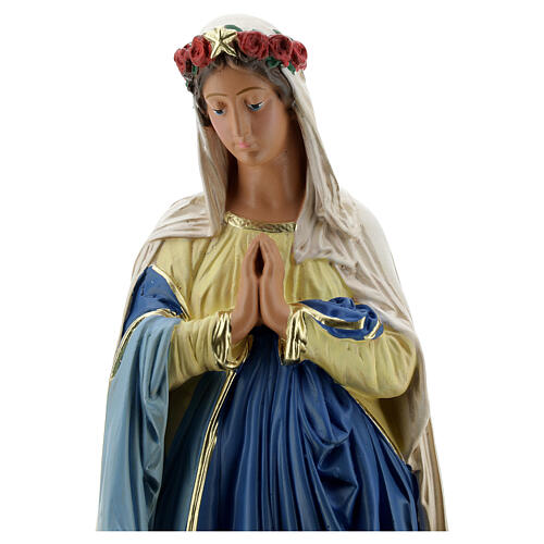 Statue of the Immaculate Virgin Mary, hands joined 40 cm plaster Arte Barsanti  3