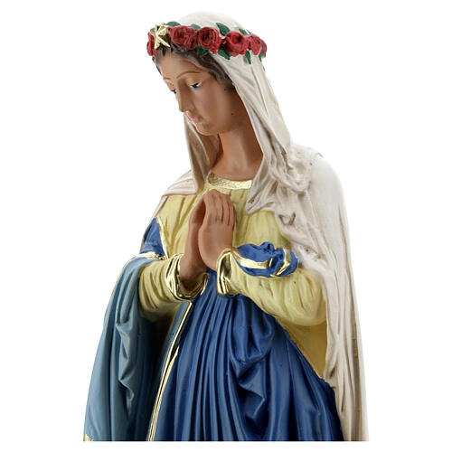 Statue of the Immaculate Virgin Mary, hands joined 40 cm plaster Arte Barsanti  5