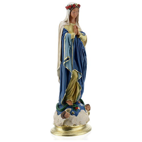 Virgen Inmaculada 40 cm estatua yeso manos juntas Barsanti 6