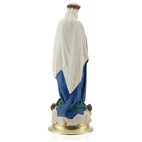 Nossa Senhora da Imaculada Conceição mãos juntas imagem de gesso pintada à mão Arte Barsanti 40 cm 9