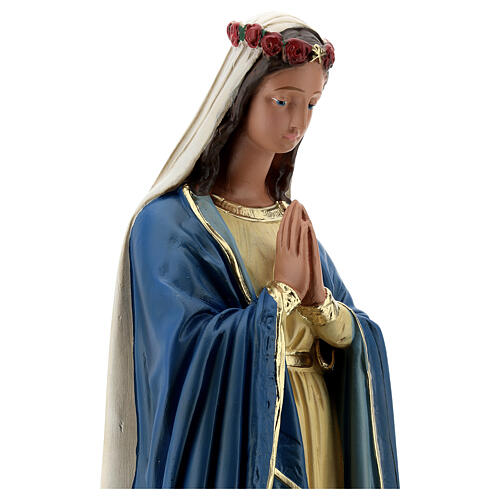 Virgen Inmaculada manos juntas estatua 50 cm yeso Barsanti 4