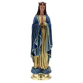 Vierge Immaculée mains jointes statue 50 cm plâtre Barsanti