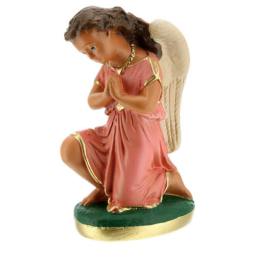 Statue of angels praying 15 cm plaster hand painted Arte Barsanti 3