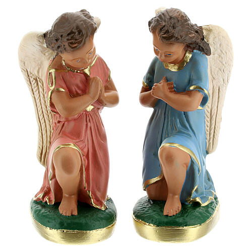 Estatua angelitos que rezan yeso 15 cm Arte Barsanti 1