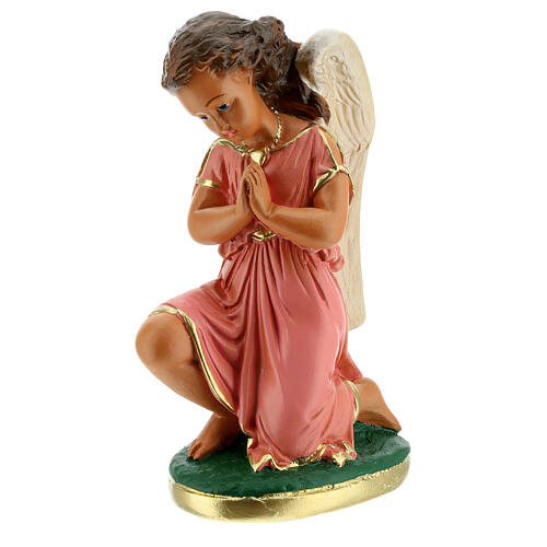 Statue anges prière 20 cm plâtre peint à la main Arte Barsanti 2