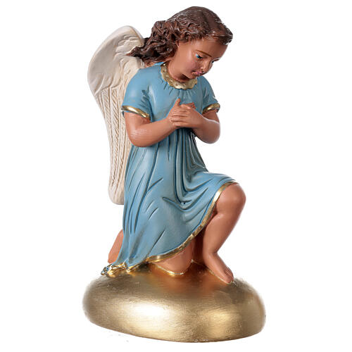 Anges en prière statue plâtre 30 cm peint main Arte Barsanti 5