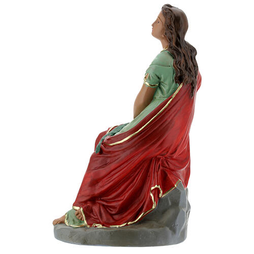 Santa Cecilia estatua yeso 30 cm pintada a mano Barsanti 7