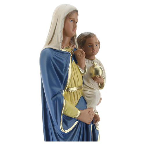 Statue aus Gips Maria mit dem Jesuskind handbemalt von Arte Barsanti, 20 cm 2