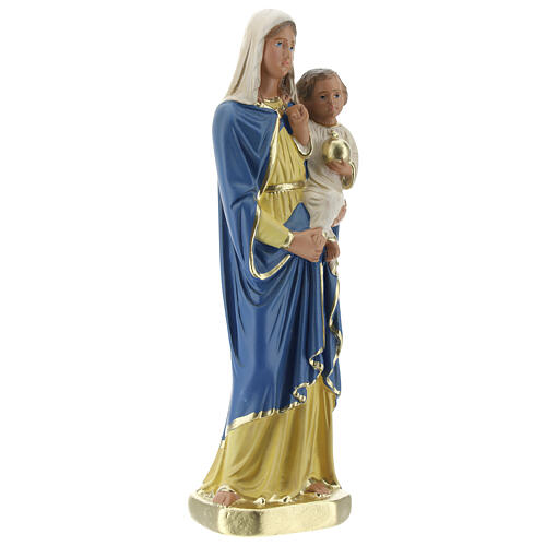 Statue aus Gips Maria mit dem Jesuskind handbemalt von Arte Barsanti, 20 cm 4