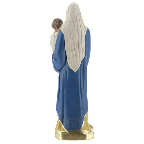 Statue aus Gips Maria mit dem Jesuskind handbemalt von Arte Barsanti, 20 cm 5