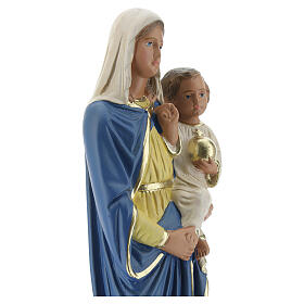 Vierge à l'Enfant 20 cm statue plâtre peinte à la main Barsanti