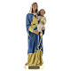 Madonna con bambino 20 cm statua gesso dipinta a mano Barsanti s1