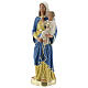 Madonna con bambino 20 cm statua gesso dipinta a mano Barsanti s3