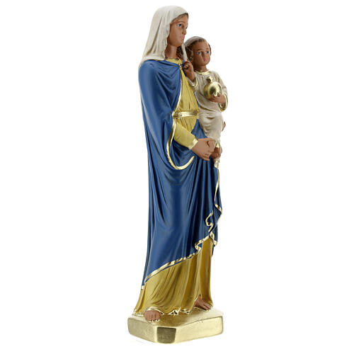 Statue aus Gips Maria mit dem Jesuskind handbemalt von Arte Barsanti, 30 cm 4