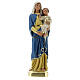 Statue aus Gips Maria mit dem Jesuskind handbemalt von Arte Barsanti, 30 cm s1