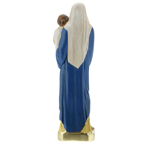 Statua Madonna Bambino gesso 30 cm dipinta a mano Barsanti 5