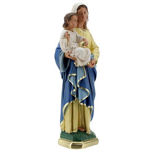 Statue aus Gips Maria mit dem Jesuskind handbemalt von Arte Barsanti, 40 cm 5
