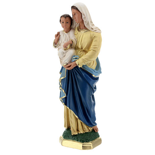 Statue aus Gips Maria mit dem Jesuskind handbemalt von Arte Barsanti, 40 cm 9