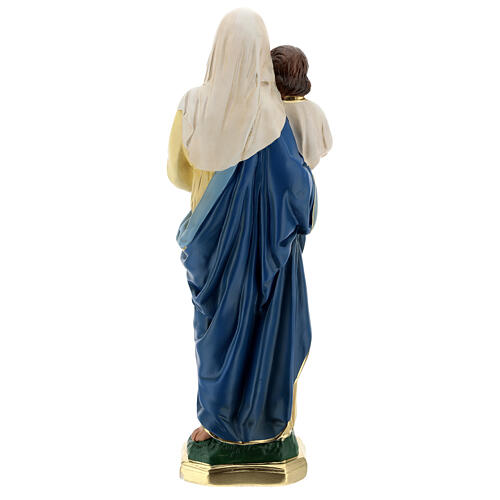 Statue aus Gips Maria mit dem Jesuskind handbemalt von Arte Barsanti, 40 cm 11