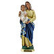 Virgin with child 40 cm hand painted plaster statue Arte Barsanti. s1